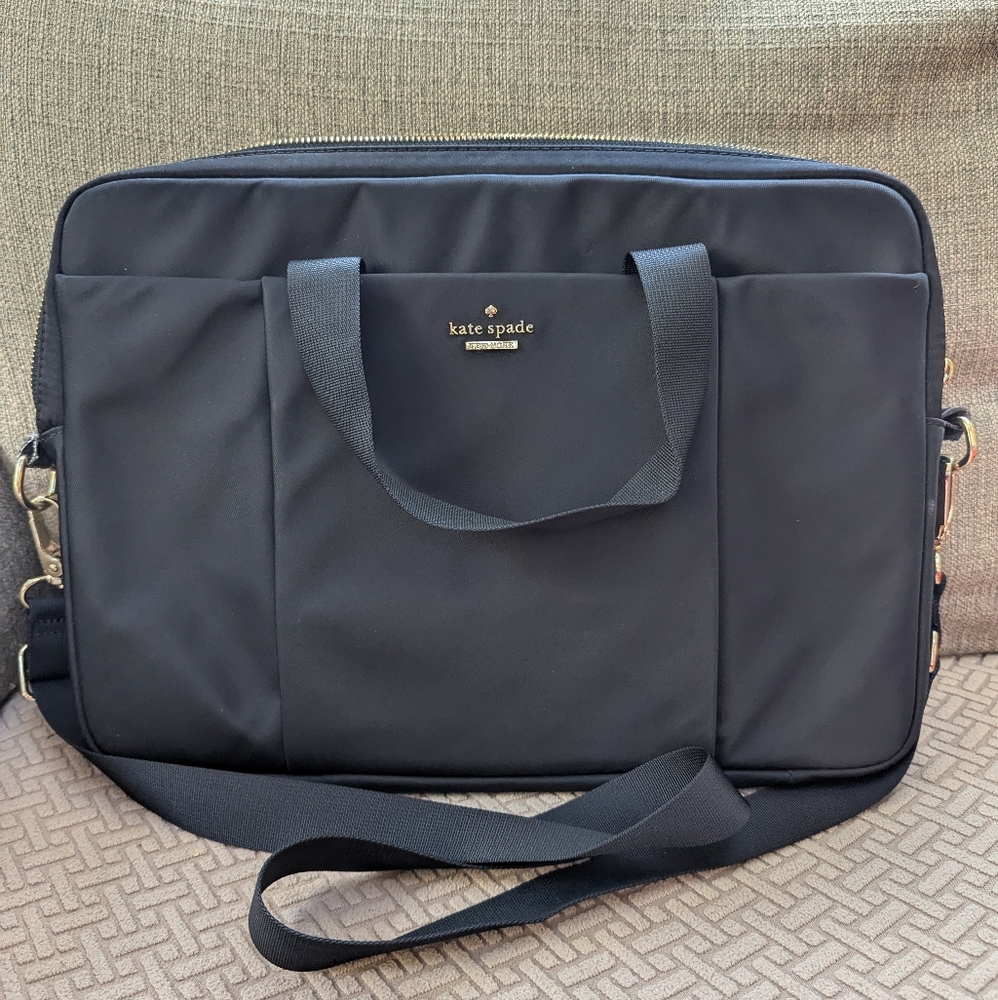 Kate Spade Commuter Black Nylon Laptop Bag Crossbody